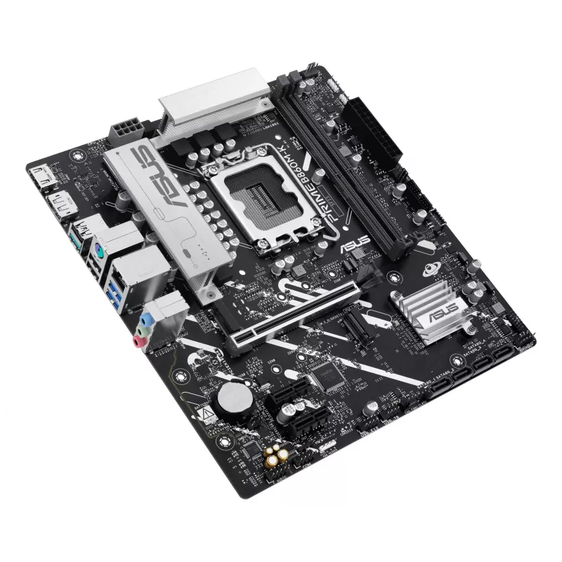 Motherboard ASUS PRIME B860M-K — Intel B860, LGA 1851, micro ATX, DDR5, 2x M.2, 2 DIMM, 2.5Gb LAN