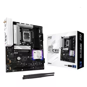 Mainboard ASRock B860 Pro RS WiFi Intel B860 LGA1851 ATX, 4x DDR5-Slots, 256GB, Wi‑Fi 6E, 2.5GbE