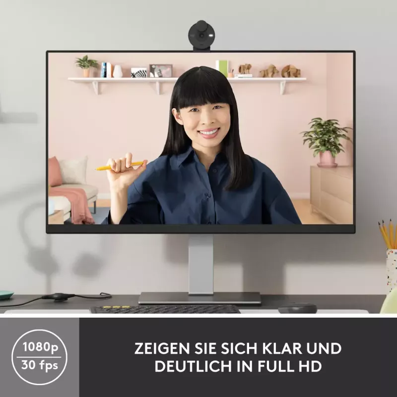LOGITECH Brio 300 Full HD Webcam - Graphite