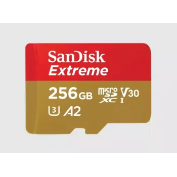 MicroSDXC Flash-Speicherkarte SANDISK SDSQXAV-256G-GN6MA 256 GB UHS‑I U3 V30 190 MB/s Lesen 130 MB/s Schreiben rot