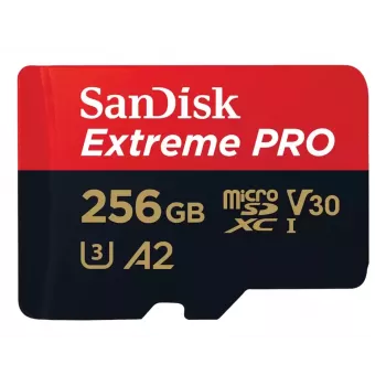 WESTERN DIGITAL Extreme PRO Micro SDXC 256 GB + SD-Adapter 200 MB/s 140 MB/s A2 C10 V30 UHS-I U3