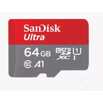 Flash Memory SanDisk 64GB MicroSDXC UHS-I Class 10 SDSQUAB-064G-GN6MA