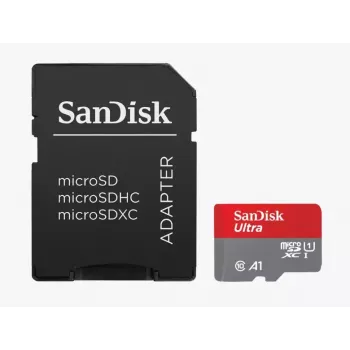 Flash Memory SanDisk 64GB MicroSDXC UHS-I Class 10 SDSQUAB-064G-GN6MA