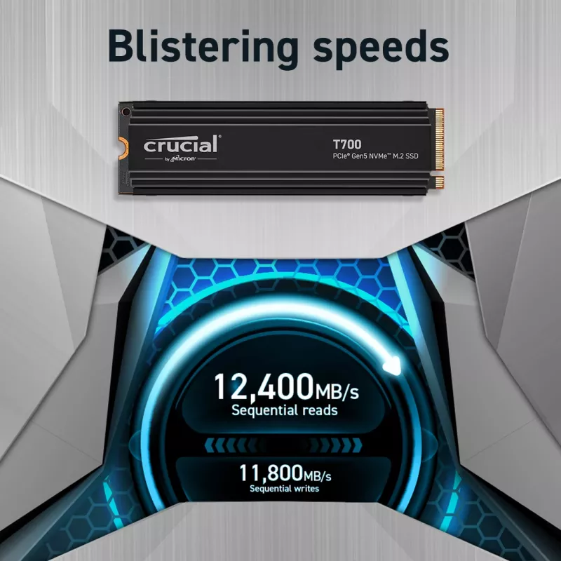 MICRON / CRUCIAL SSD - Crucial T700 - 4 TB - PCIe Gen5 x4 - M.2 2280
