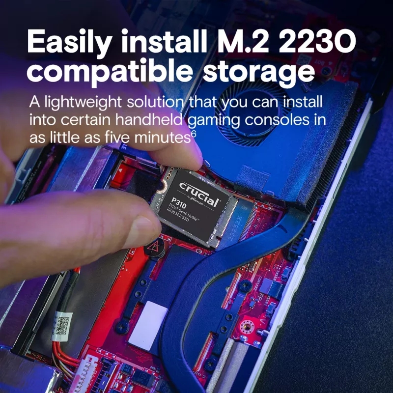 SSD-Laufwerk Crucial 2TB M.2 PCIe Gen4 NVMe P310