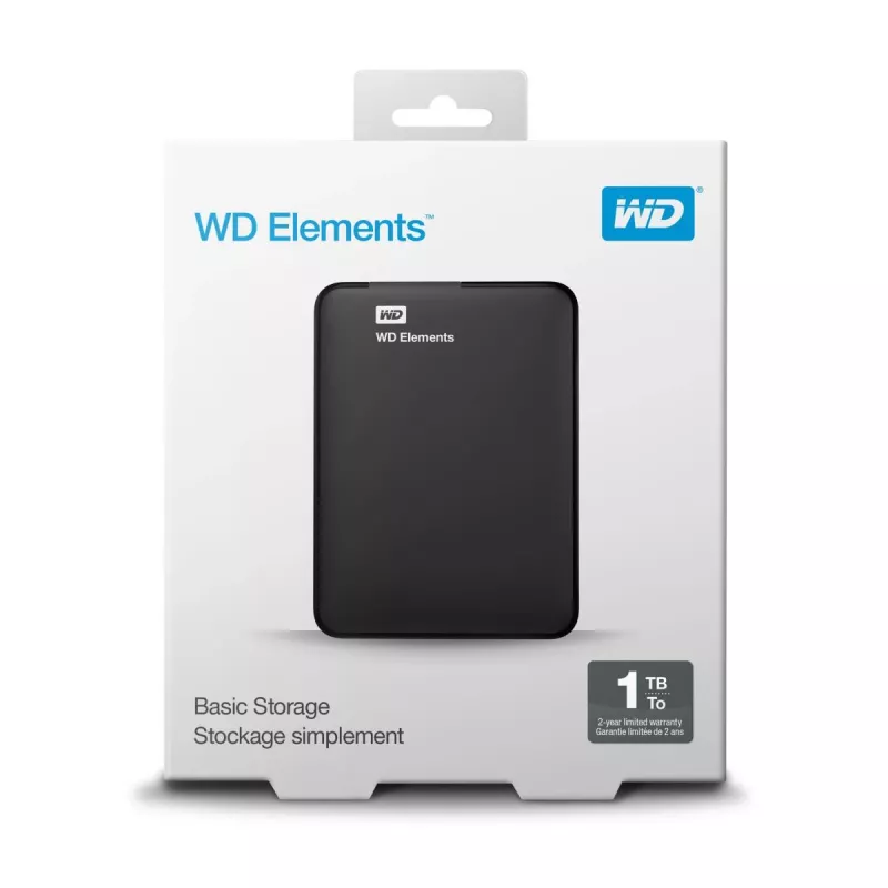 Externe Festplatte Western Digital 1TB 2.5 Zoll USB 3.2 Gen 1 WDBUZG0010BBK-WESN