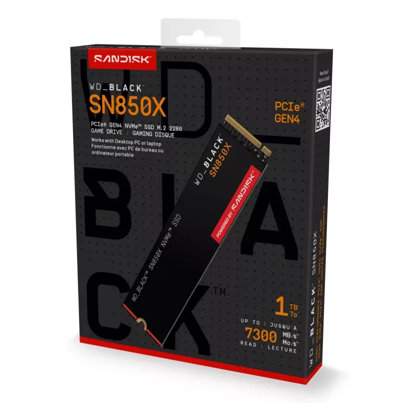 WESTERN DIGITAL SSD - WD_Schwarz SN850X - 1TB - Pci-e Gen4 x4 - M.2 2280