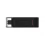 Kingston Technology DataTraveler 128GB USB-C 3.2 Gen 1 70, 128 GB, USB Type-C, 3.2 Gen 1 (3.1 Gen 1), Kappe, 7 g, Schwarz