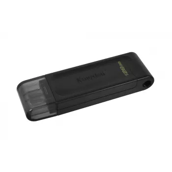 Kingston Technology DataTraveler 128GB USB-C 3.2 Gen 1 70, 128 GB, USB Type-C, 3.2 Gen 1 (3.1 Gen 1), Kappe, 7 g, Schwarz