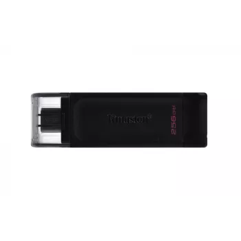 Kingston Technology DataTraveler 256GB USB-C 3.2 Gen 1 70, 256 GB, USB Type-C, 3.2 Gen 1 (3.1 Gen 1), Cap, 7 g, Schwarz