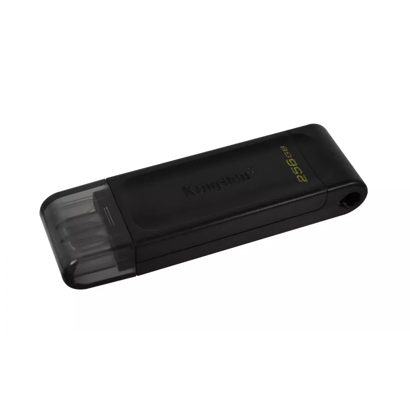 Kingston Technology DataTraveler 256GB USB-C 3.2 Gen 1 70, 256 GB, USB Type-C, 3.2 Gen 1 (3.1 Gen 1), Cap, 7 g, Schwarz