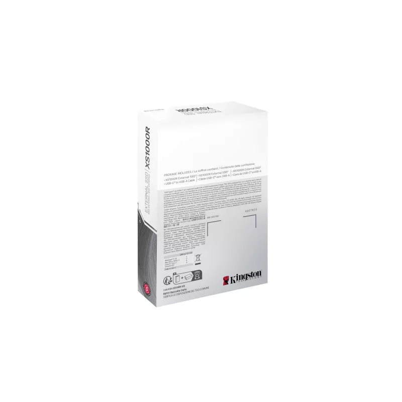 Kingston Technology 1TB XS1000 Rot Externe USB 3.2 Gen 2 Tragbare Solid-State-Festplatte