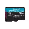 Kingston Technology 128 GB microSDXC Canvas Go Plus Gen4 200 MB/s A2 U3 V30 Karte + Adapter