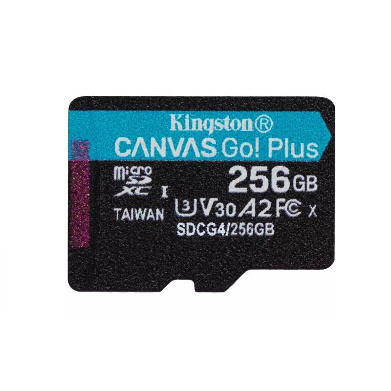 Kingston Technology 256GB microSDXC Canvas Go Plus Gen4 200MB/s A2 U3 V30 Karte + Adapter