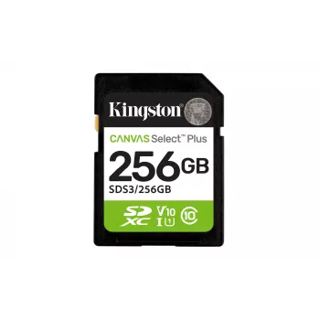 SDXC-Speicherkarte KINGSTON Canvas Select Plus Gen3 256GB SD UHS‑I 150MB/s C10 U1 V10