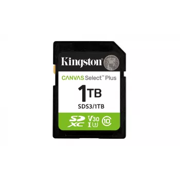 SD-Speicherkarte KINGSTON Canvas Select Plus Gen3 1TB SDXC UHS-I V30 U3 Class 10, 150 MB/s