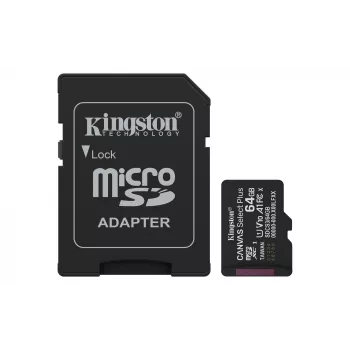 Kingston Technology 64GB microSDXC Canvas Select Plus Gen3 100MB/s A1 Karte + Adapter