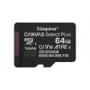 Kingston Technology 64GB microSDXC Canvas Select Plus Gen3 100MB/s A1 Karte + Adapter