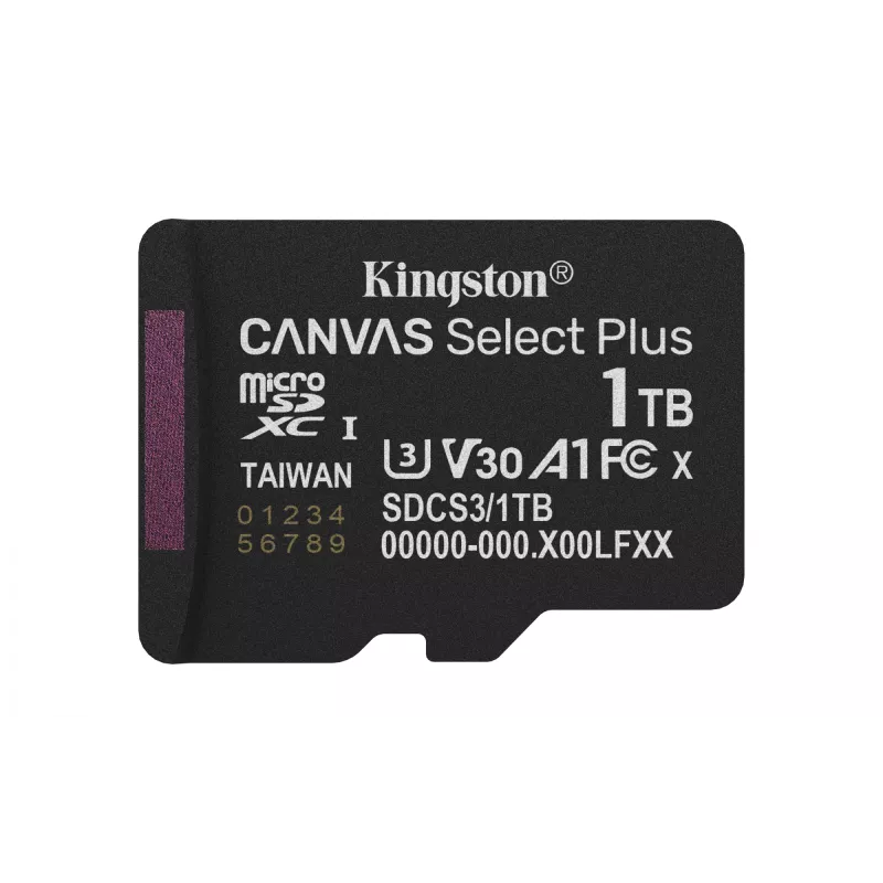 Kingston Technology 1TB microSDXC Canvas Select Plus Gen3 150MB/s A1 Karte + Adapter