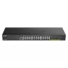 D-Link 24-Port Gigabit Smart Managed Switch mit 4x 10G SFP+, Managed, L3, Gigabit Ethernet (10/100/1000), Vollduplex, Rack-Montage