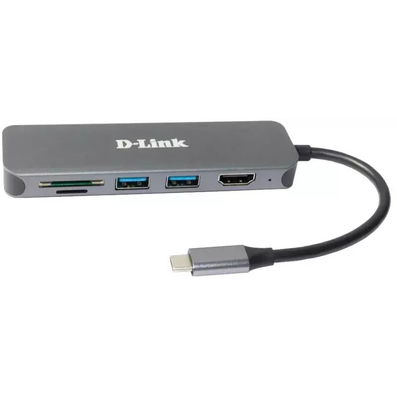 D-Link 6-in-1 USB-C Hub mit HDMI/Kartenleser/Power Delivery