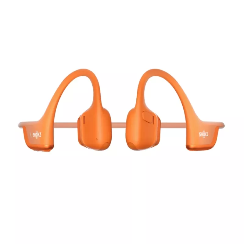 Knochenschall-Kopfhörer Shokz OpenRun Pro 2 — binaural, kabellos Bluetooth 5.3, IP55, 12 Std. Spielzeit, 150 mAh, orange, Ohrhaken