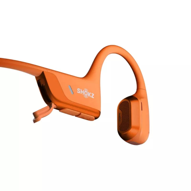 Knochenschall-Kopfhörer Shokz OpenRun Pro 2 — binaural, kabellos Bluetooth 5.3, IP55, 12 Std. Spielzeit, 150 mAh, orange, Ohrhaken