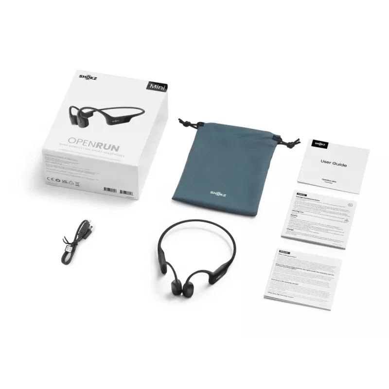 Headset Shokz OpenRun Mini — kabelloses Knochenleitungs-Sportheadset, IP67, Bluetooth 5.1, 480 Min. Akkulaufzeit
