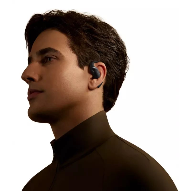 Headset JLAB AUDIO SHOKZ OpenFit 2 — Knochenschall, kabellos, Open-Ear mit Ohrbügel, Schwarz