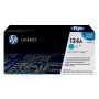 HP 124A Cyan Original LaserJet Tonerkartusche, 2000 Seiten, Cyan, 1 Stück
