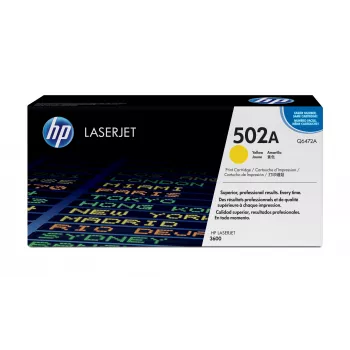 HP 502A Gelb Original LaserJet Tonerkartusche, 4000 Seiten, Gelb, 1 Stück