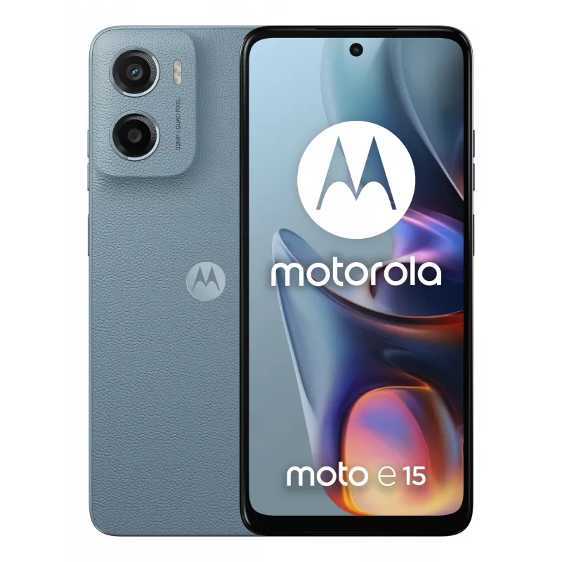 Motorola moto e15 16,9 cm (6,67 Zoll) Dual SIM Android 14 Go Edition 4G USB Typ-C 2 GB 64 GB 5200 mAh Blau