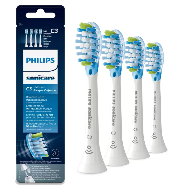Philips Sonicare C3 Premium Plaque Defence HX9044/17 4x Weiß Schallzahnbürstenköpfe
