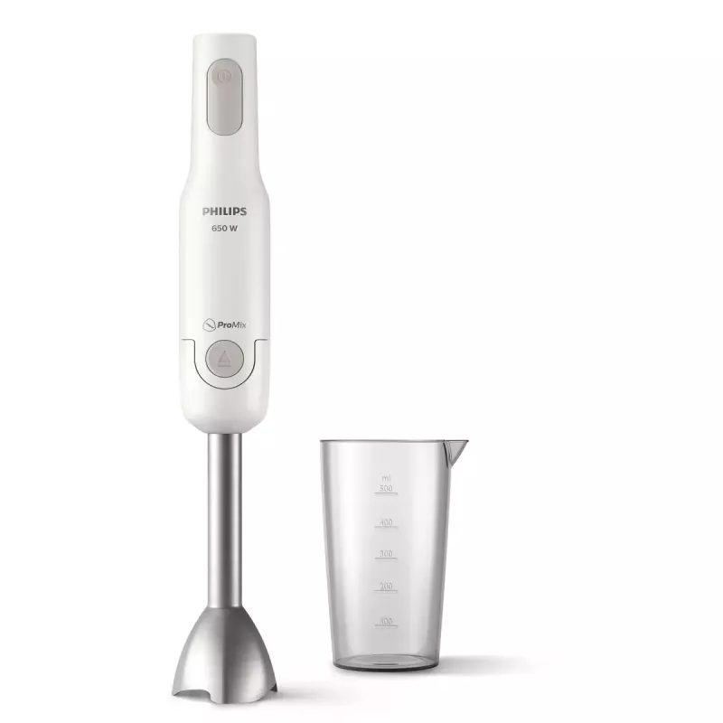 Stabmixer Philips HR2534/00 — 650 W, 2 Geschwindigkeiten, Pulse, Metallschaft, weiß