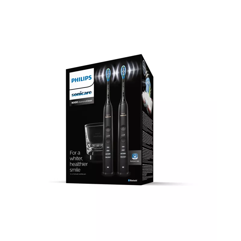 Philips DiamondClean 9000 HX9914/54, 2 Handstücke, 5 Modi, schwarz, Bluetooth, 1 Ladegerät