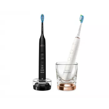 Zahnbürste Philips HX9914/57 DiamondClean 9000 2er-Pack Schwarz/Weiß