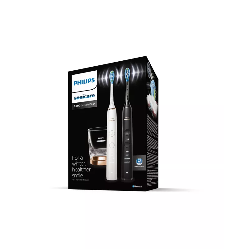 Zahnbürste Philips HX9914/57 DiamondClean 9000 2er-Pack Schwarz/Weiß