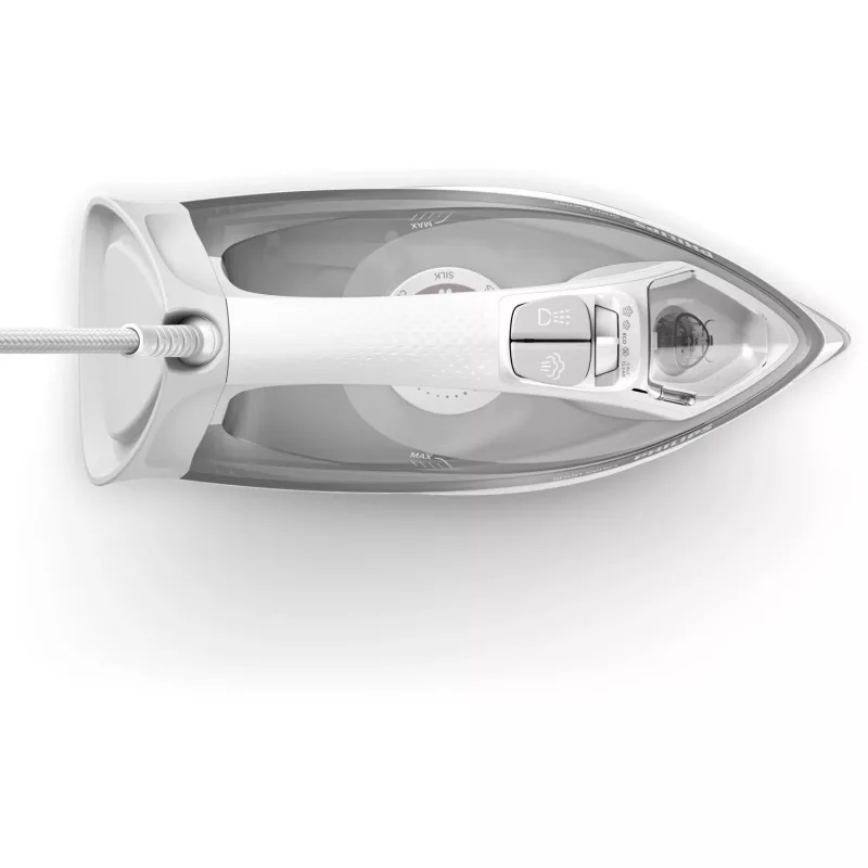 Philips 5000 Serie DST5010/10 Bügeleisen Dampfbügeleisen SteamGlide Plus Bügelsohle 2400 W Grau, Weiß