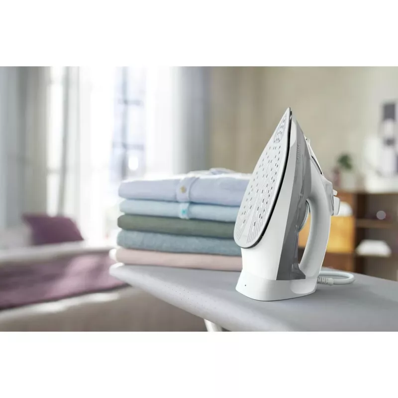 Philips 5000 Serie DST5010/10 Bügeleisen Dampfbügeleisen SteamGlide Plus Bügelsohle 2400 W Grau, Weiß
