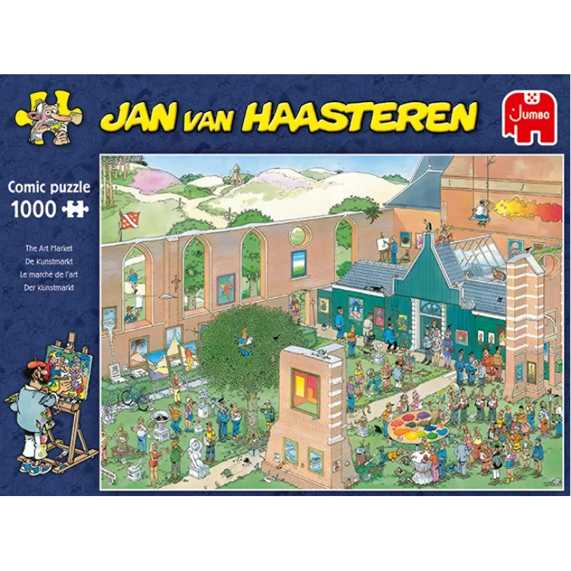 Jan van Haasteren Der Kunstmarkt 1000 Teile, 1000 Stk., Comics, 12 Jahre