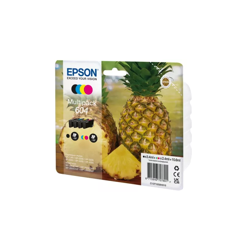 Epson 604 Tintenpatrone 4 St. Original Standardreichweite Schwarz, Cyan, Magenta, Gelb