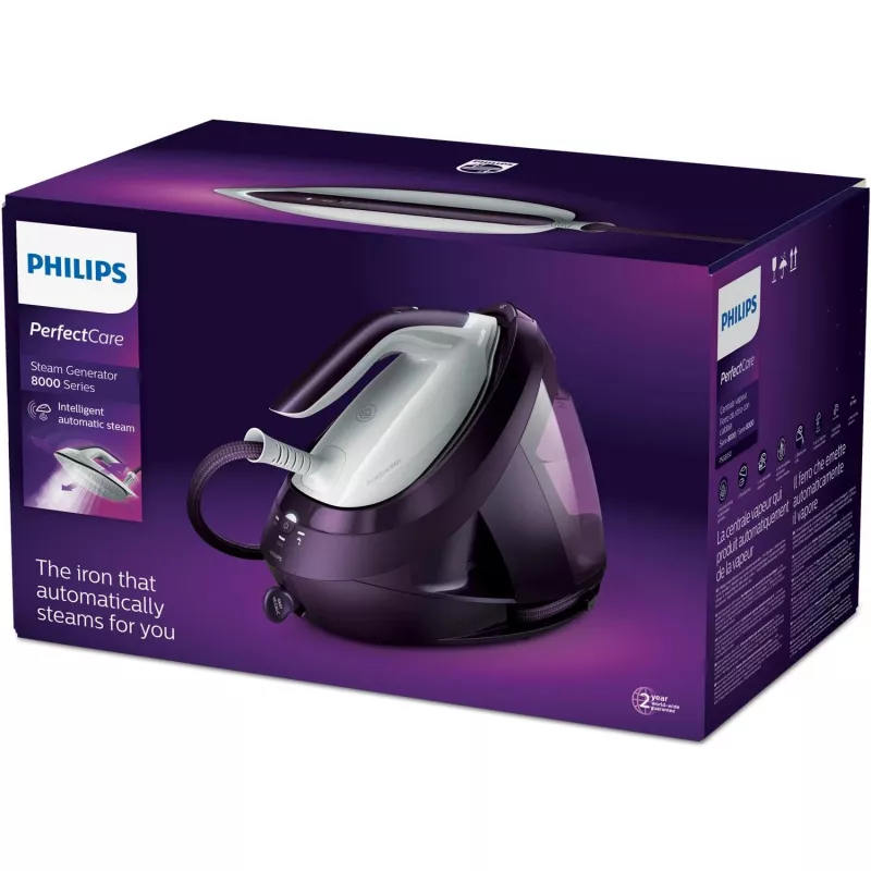 Dampfbügelstation Philips PerfectCare 8000 Serie PSG8050/30 — 2700 W, 1,8 l Tank, 8 bar, 170 g/min Dampfkonstante