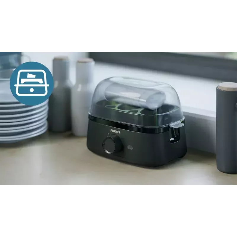 Eierkocher Philips 3000 series HD9137/90 6 Eier Kapazität Schwarz