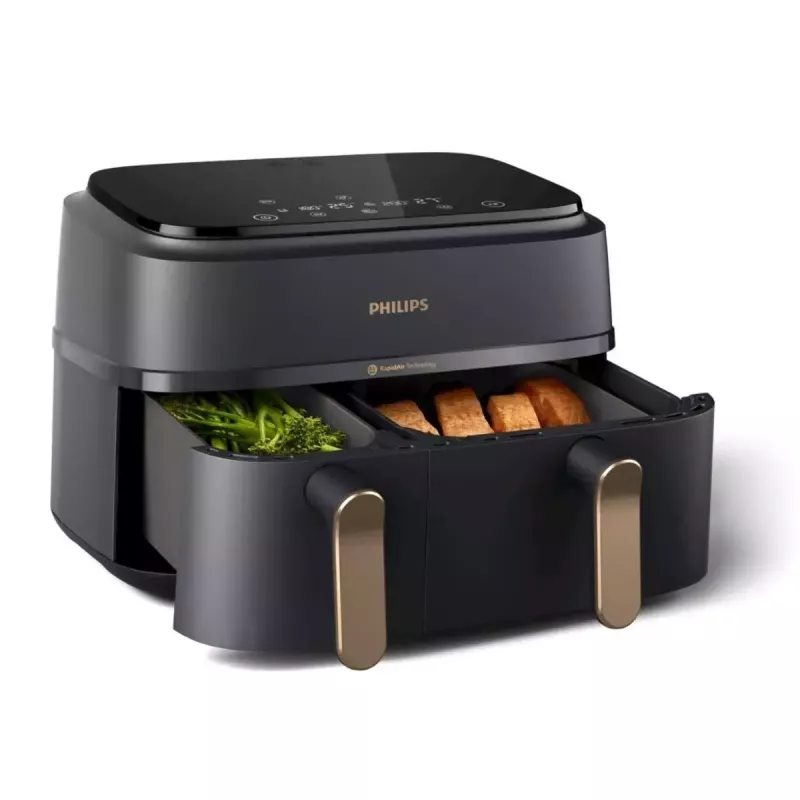 Heißluftfritteuse Philips 3000 Series Dual Basket Airfryer NA352/00 — 9 L, 2750 W, Dual-Korb, 8 Programme, 40–200 °C