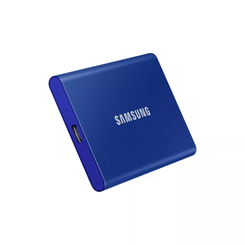 Externe SSD Samsung T7 Portable 1 TB, USB-C 3.2 Gen 2, NVMe, AES-256 Hardware-Verschlüsselung, Blau