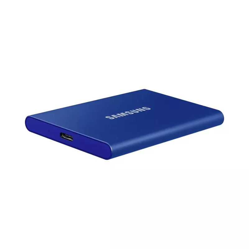 Externe SSD Samsung T7 Portable 1 TB, USB-C 3.2 Gen 2, NVMe, AES-256 Hardware-Verschlüsselung, Blau
