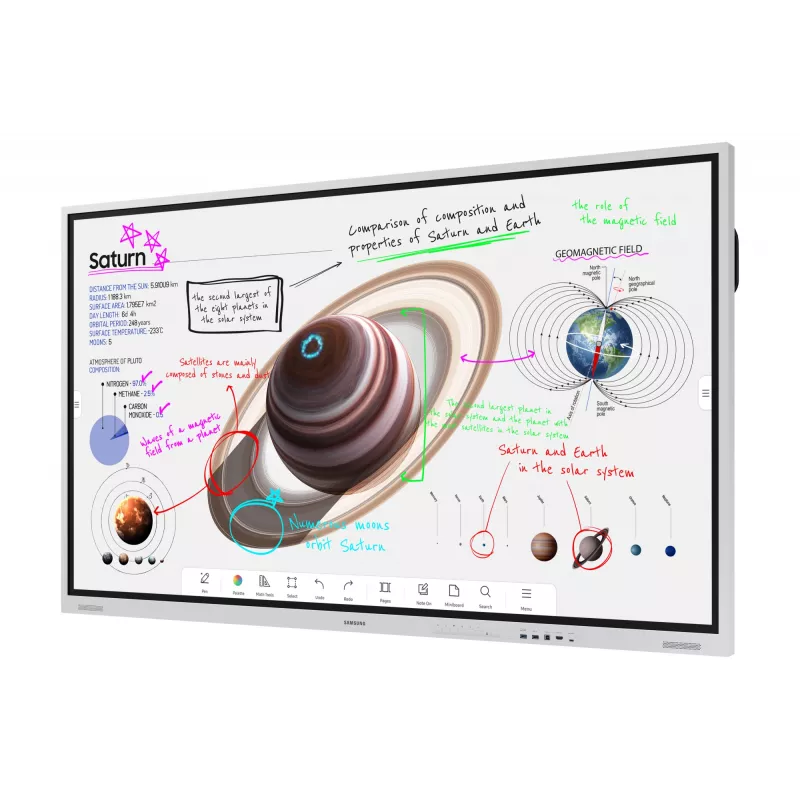 Samsung WM85B interaktives Whiteboard 2,16 m (85 Zoll) 3840 x 2160 Touchscreen Grau, Weiß