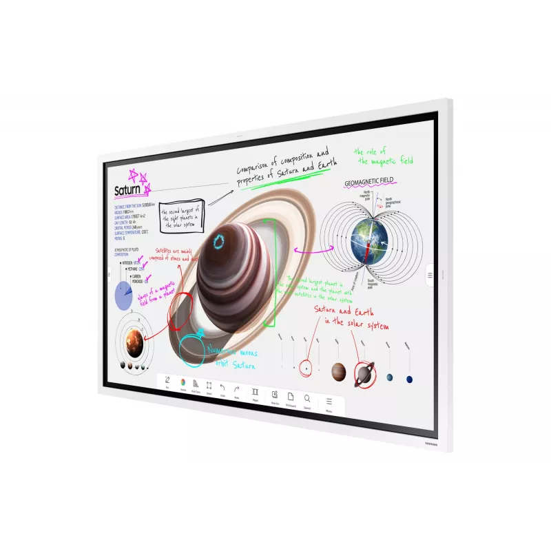 Samsung WM55B interaktives Whiteboard 139,7 cm (55 Zoll) 3840 x 2160 Pixel Touchscreen Grau, Weiß