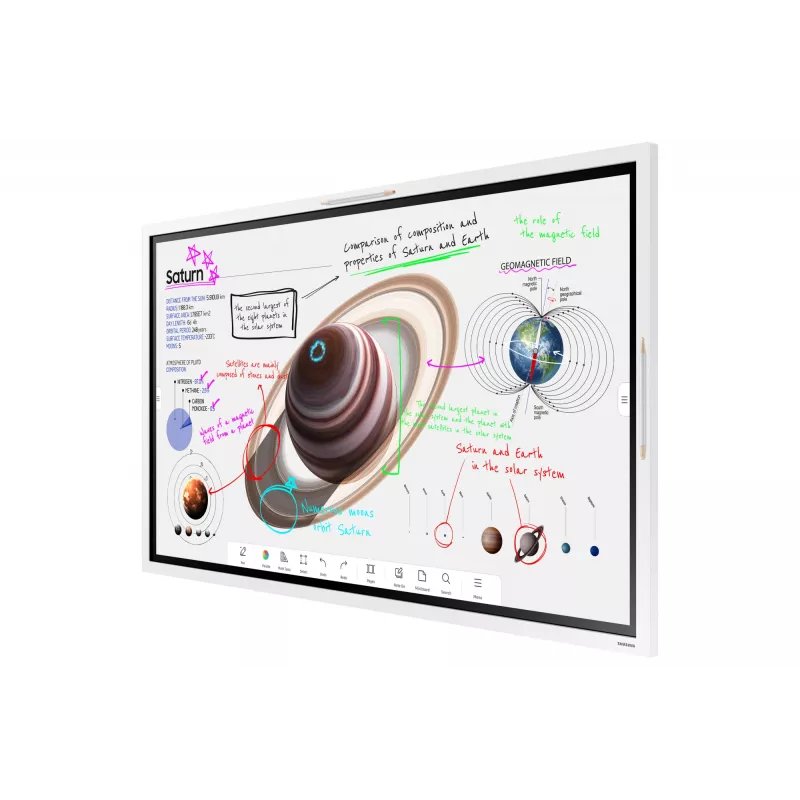 Samsung WM55B interaktives Whiteboard 139,7 cm (55 Zoll) 3840 x 2160 Pixel Touchscreen Grau, Weiß