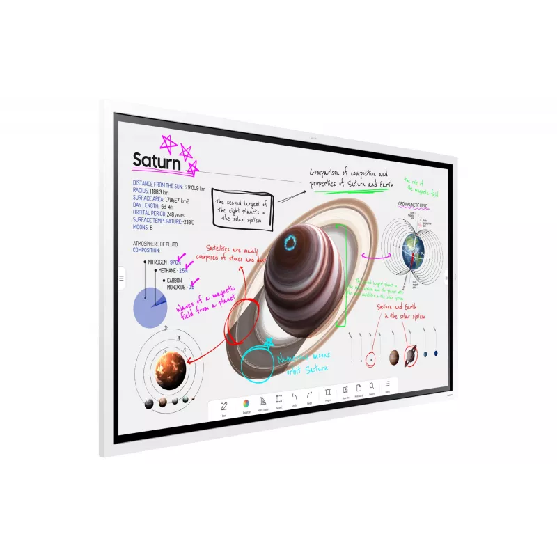 Samsung WM55B interaktives Whiteboard 139,7 cm (55 Zoll) 3840 x 2160 Pixel Touchscreen Grau, Weiß